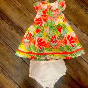 Cat & Jack Red and Green Diaper Covers Dress